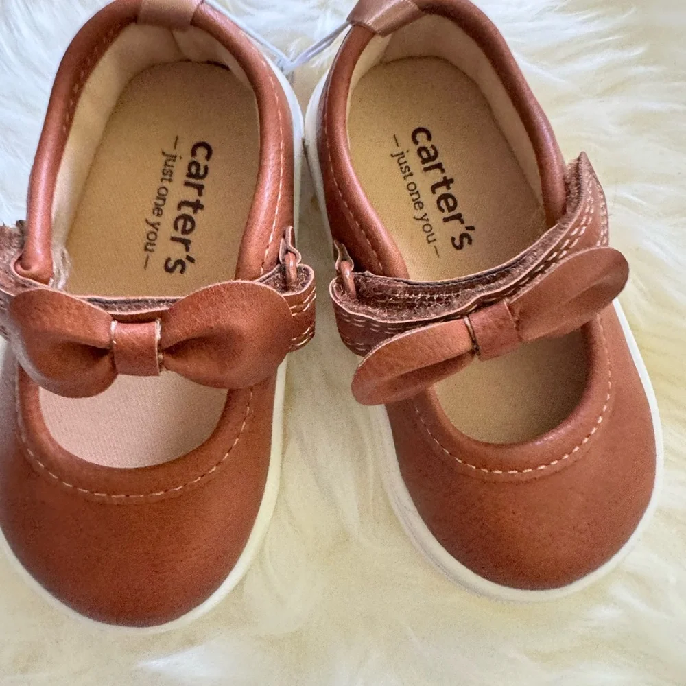 Carter's Brown Baby Shoes with Bow